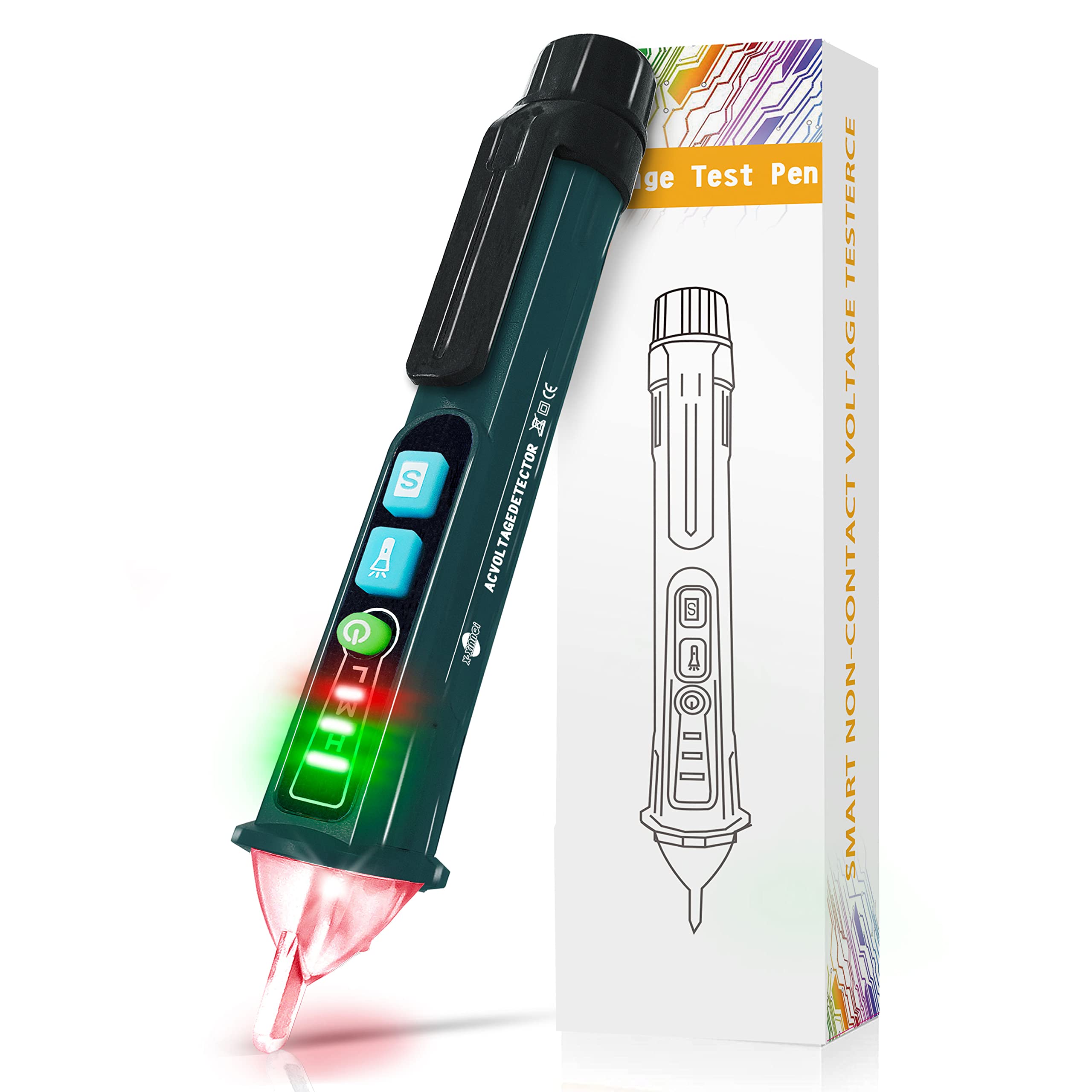 X-XIANQI Voltage Tester/Non Contact Voltage Tester Voltage Detector,Circuit Tester Dual Range Electrical Tester Voltage Sniffer 12V-1000V/48V-1000V, Live Wire Tester with LED Flashlight, Buzzer (B0BZJ69NW6) Amazon Price History, Amazon Price Tracker