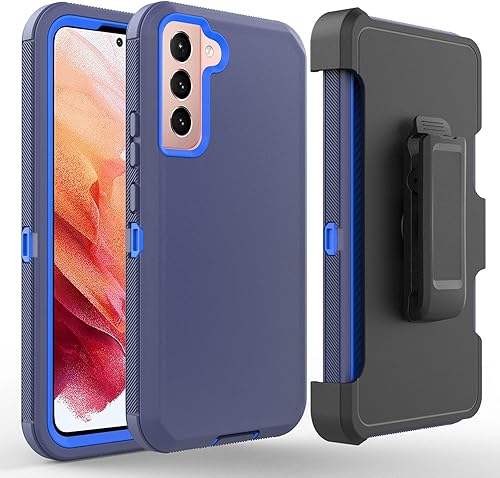 Funda diseñada para Samsung Galaxy S22 Plus, protección completa con clip para cinturón, resistente con protector de pantalla integrado, funda de