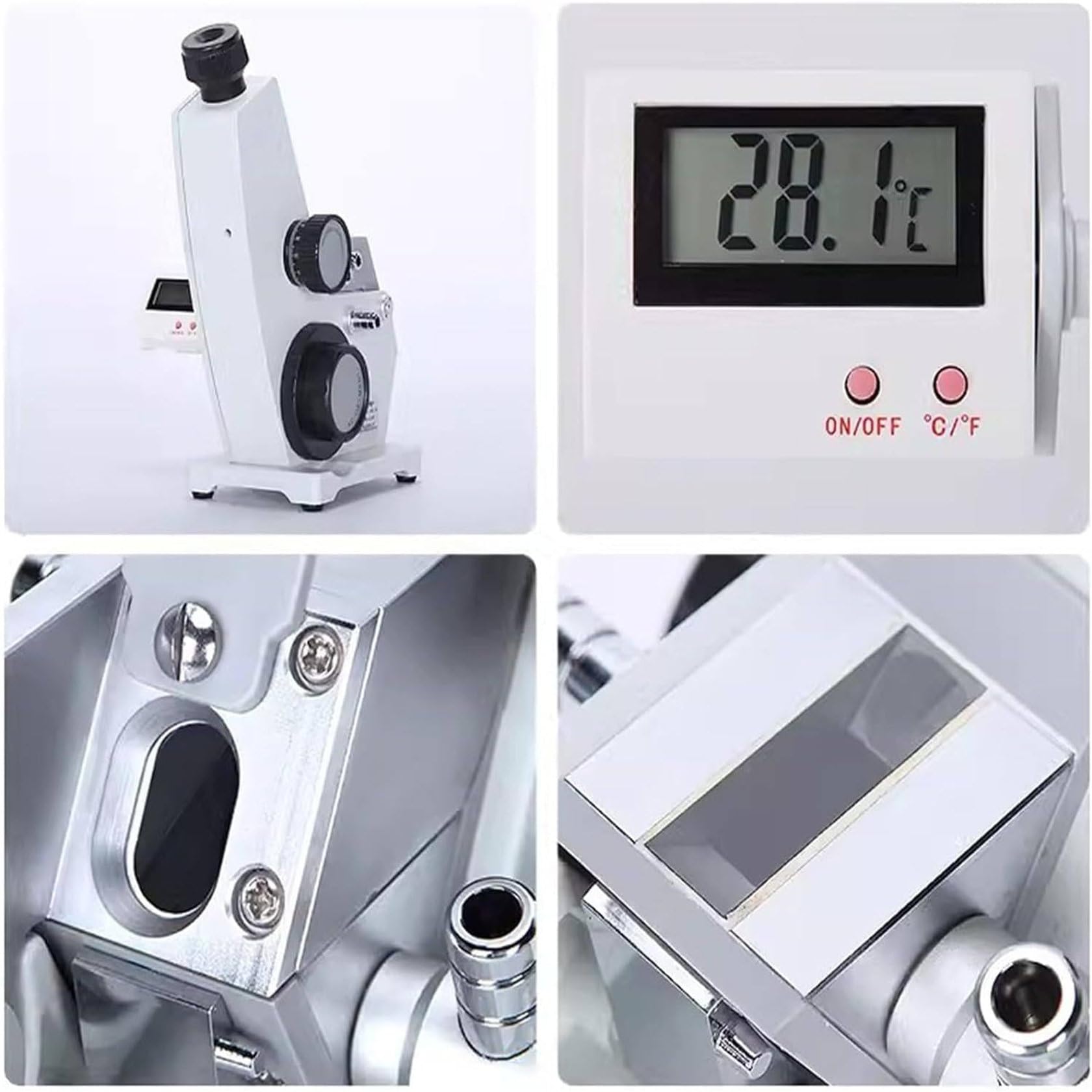 ZUMAHA RefractóMetro Abbe AutomáTico, RefractóMetro Digital Brix, íNdice De RefraccióN Nd 1,3-1,7, Brix 0-95%, Valor De DispersióN Promedio 0,0005, Equipo óPtico De Laboratorio