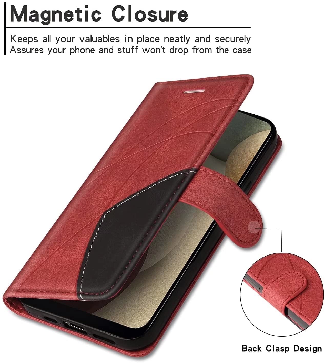 Cover Per Oppo A72 Con Portafoglio E Supporto – Pelle PU Con Slot Carte – Chiusura Magnetica – Tiger Abbraccio