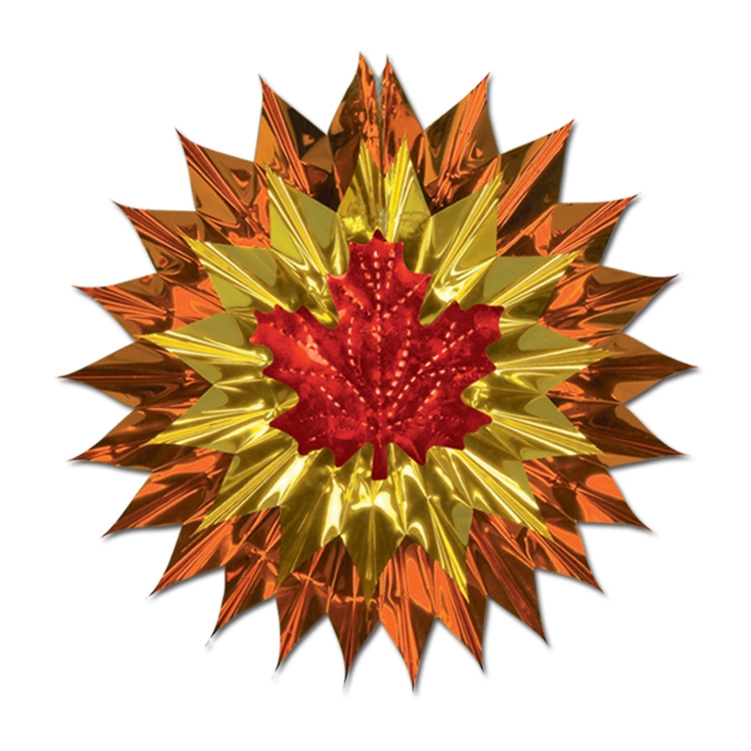 Éventails en forme de feuille d'automne 38 cm déco Thanksgiving rustique