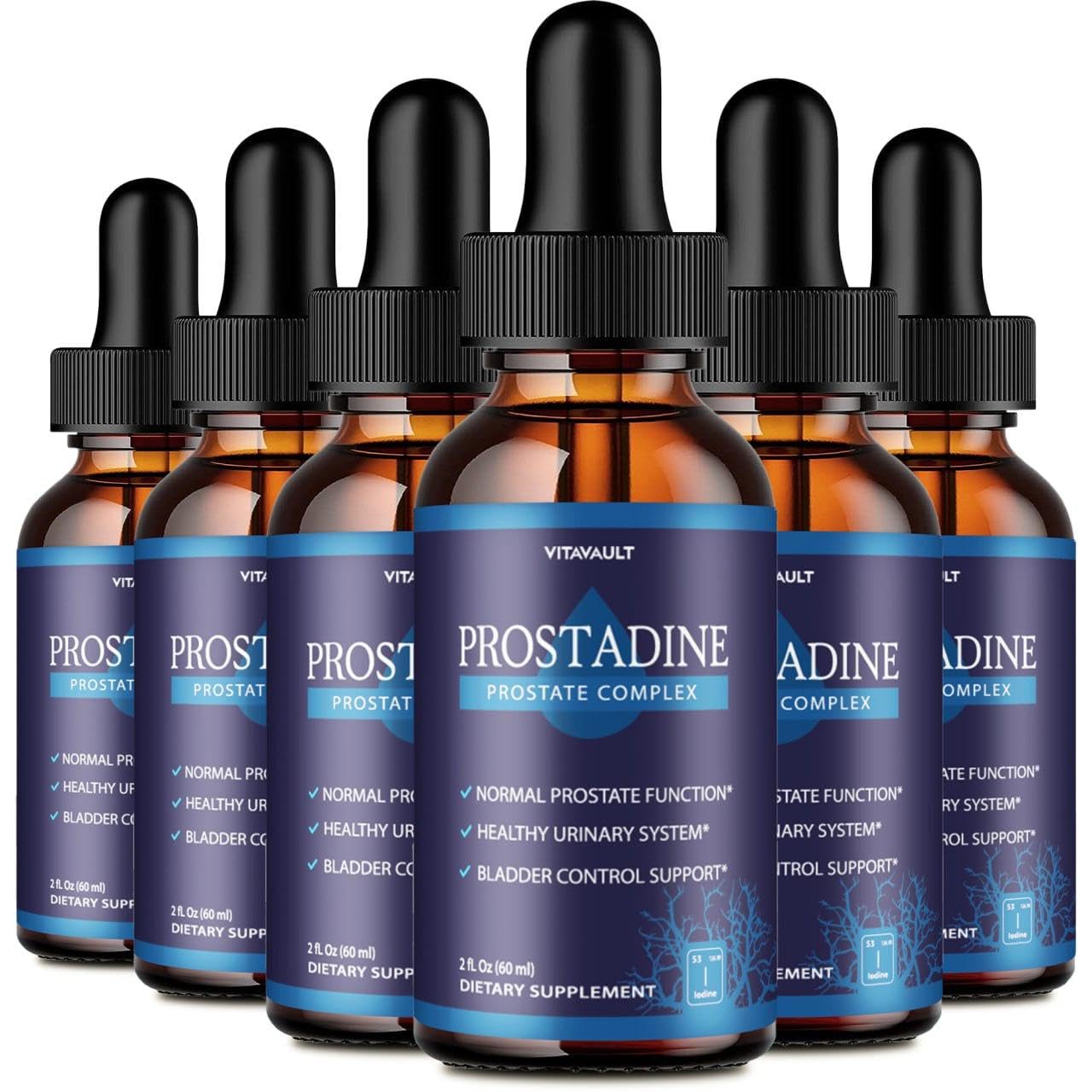 Prostadine, Potent Prostate Support Liquid Drops, Highly-Rated Prostadine for Overall Prostate Wellness, Easy-to-Use Dropper Form (6 Pack)