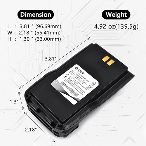 Miniatura 2 de elxjar Paquete de 2 baterías de repuesto de 7.4 V 3250 mAh para radios AnyTone AT-D878UV Plus, D878UV, D868UV, D858, BTECH DMR-6X2, Radioddity
