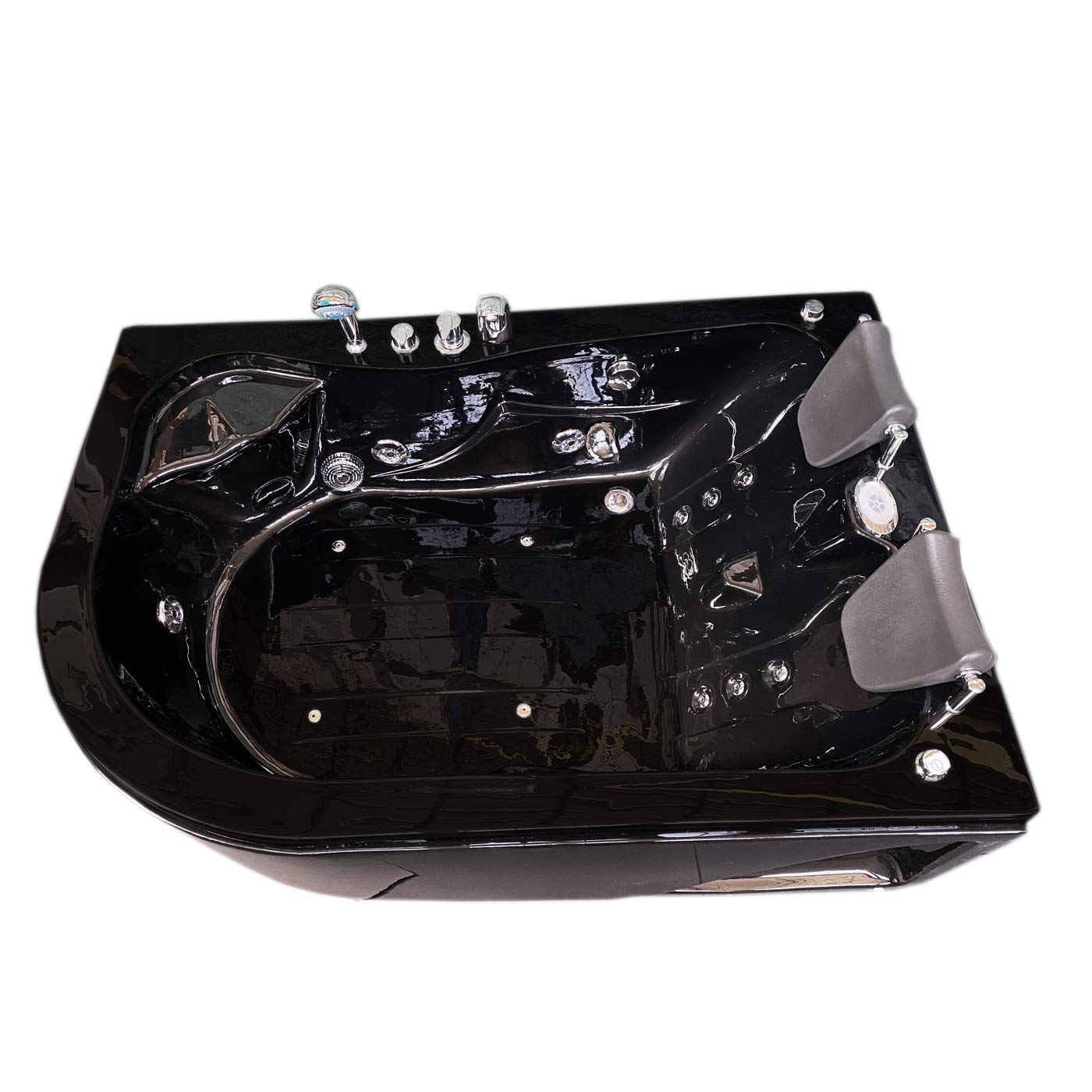BAIGNOIRE BALNEO Black Varadero HAUTE BAIN TOURBILLON MASSANTE 170 x 115 cm SPA