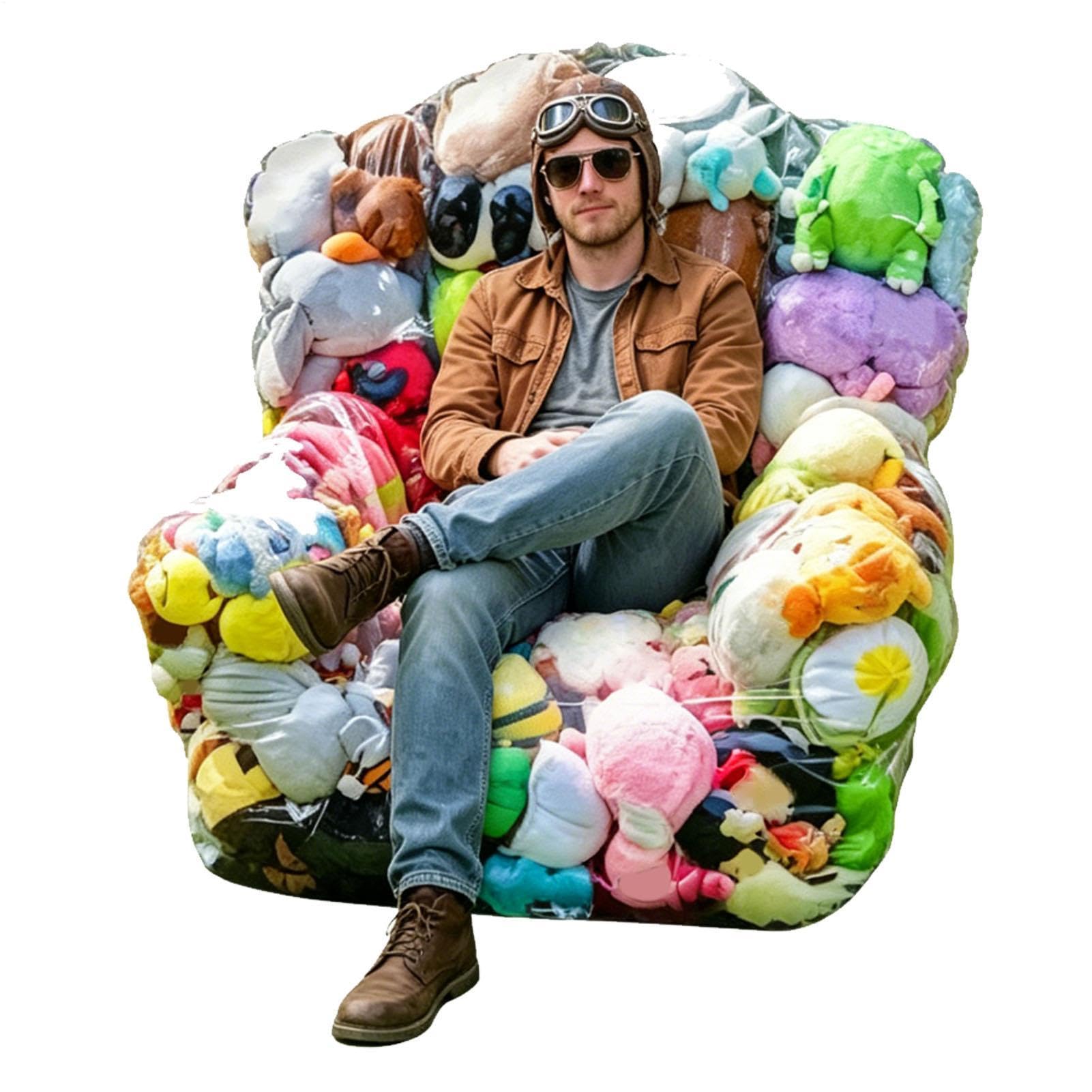Krzesło do przechowywania pluszaków Przezroczysty Na Pluszowe Lalki | Sofa Organizer Na Pluszowe Lalki Dla Dzieci Nastolatków Dorosłych Rodziców Do Domu Mieszkania Żłobka Salonu