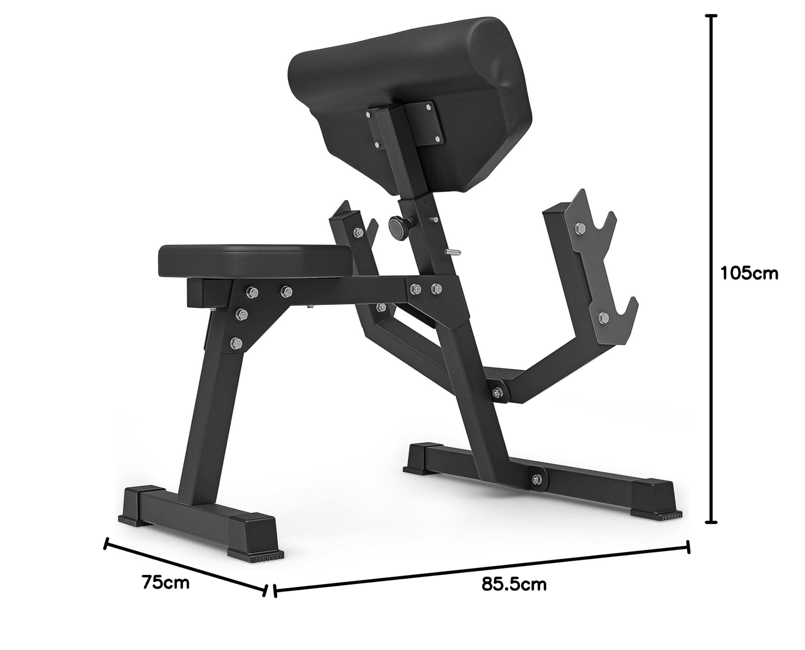 Marbo Sport - Panca Larry Scott MS-L107 2.0 – Panca palestra multifunzione per bicipiti e tricipiti – regolabile per allenamento fitness – Attrezzi palestra casa per esercizi e tonificazione