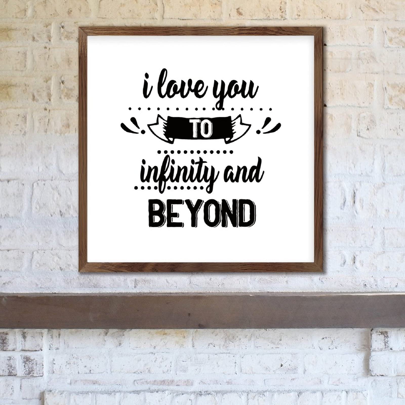 Cartello Decorativo In Legno Con Scritta I Love You To Infinity And Beyond – Perfetto Per Casa E Regali Romantici - 4