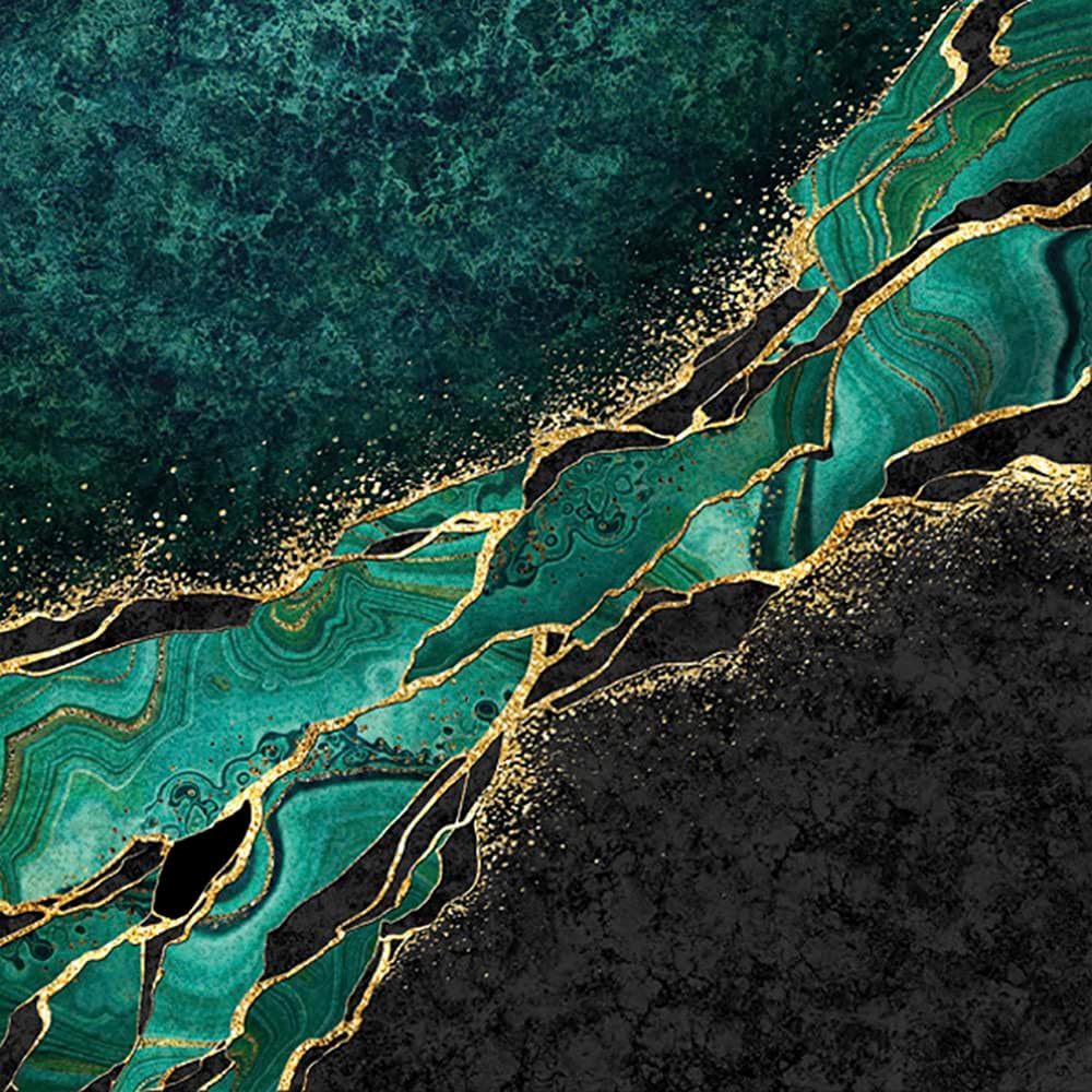 Daisy 3-Ply Flowers Tissue Paper Napkins Serviettes for Decoupage Lunch 33 x 33cm - Pack of 20 (Malachite Marble)