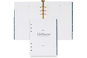 Undated A5 Ring Agenda Inserts: Master Daily Tasks with Premium Planning Inserts