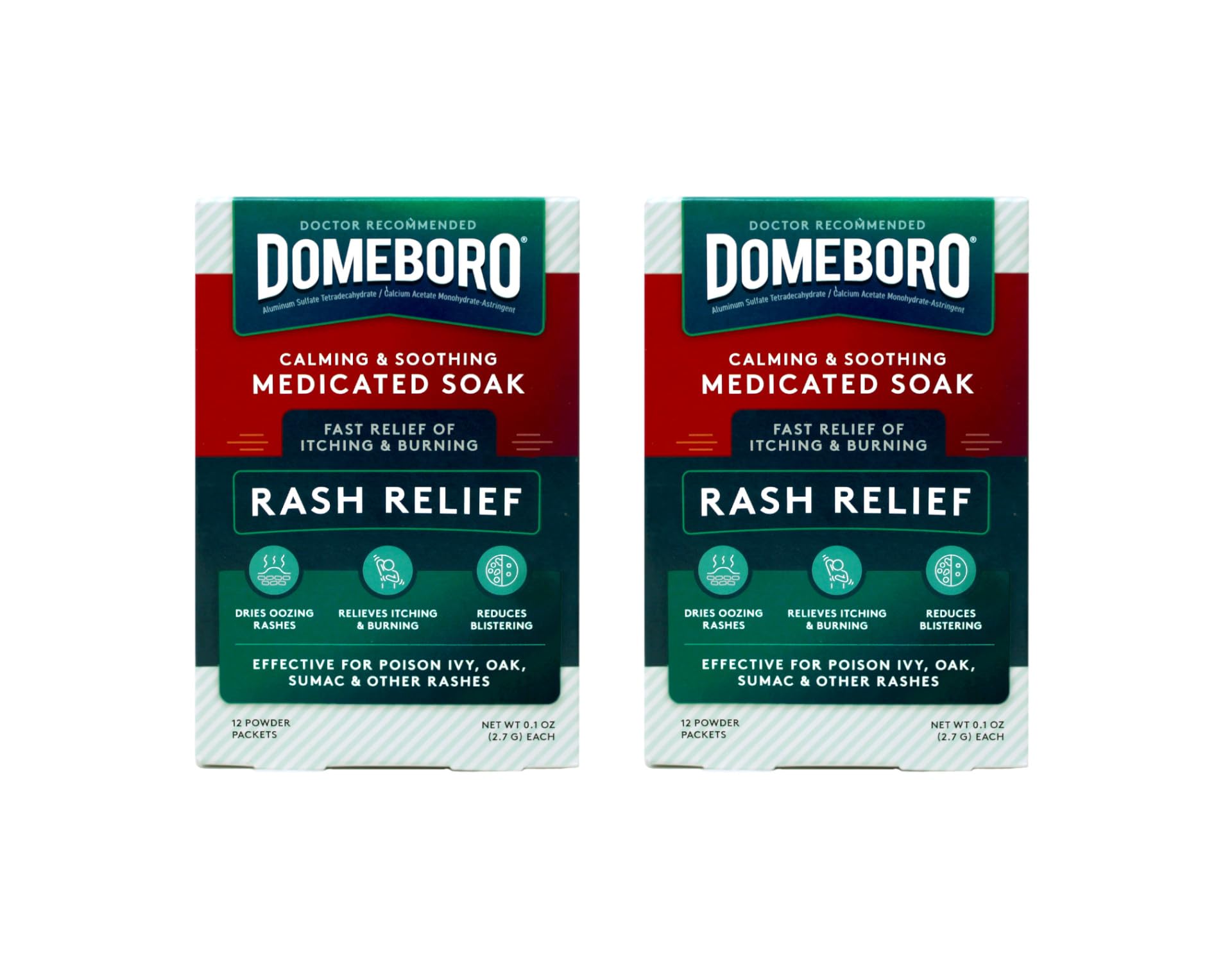 Soothing Soak Rash Relief Powder Packets, 12 ea (Pack of 2)