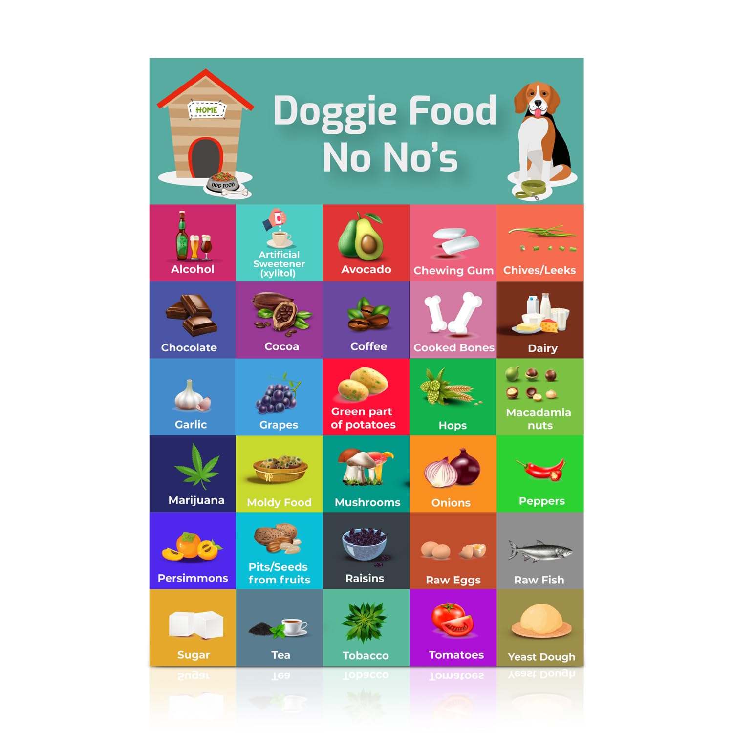Amazon.com : Magnetic List of 30 Toxic Foods for Dogs | Easy to Read Safety Dog Food Chart for Kitchen | Essential Dog & Puppy Supplies | Harmful Foods for Dogs | amazon-com-magnetic-list-of-30-toxic-foods-for-dogs-easy-to-read-safety-dog-food-chart-for-kitchen-essential-dog-puppy-supplies-harmful-foods-for-dogs