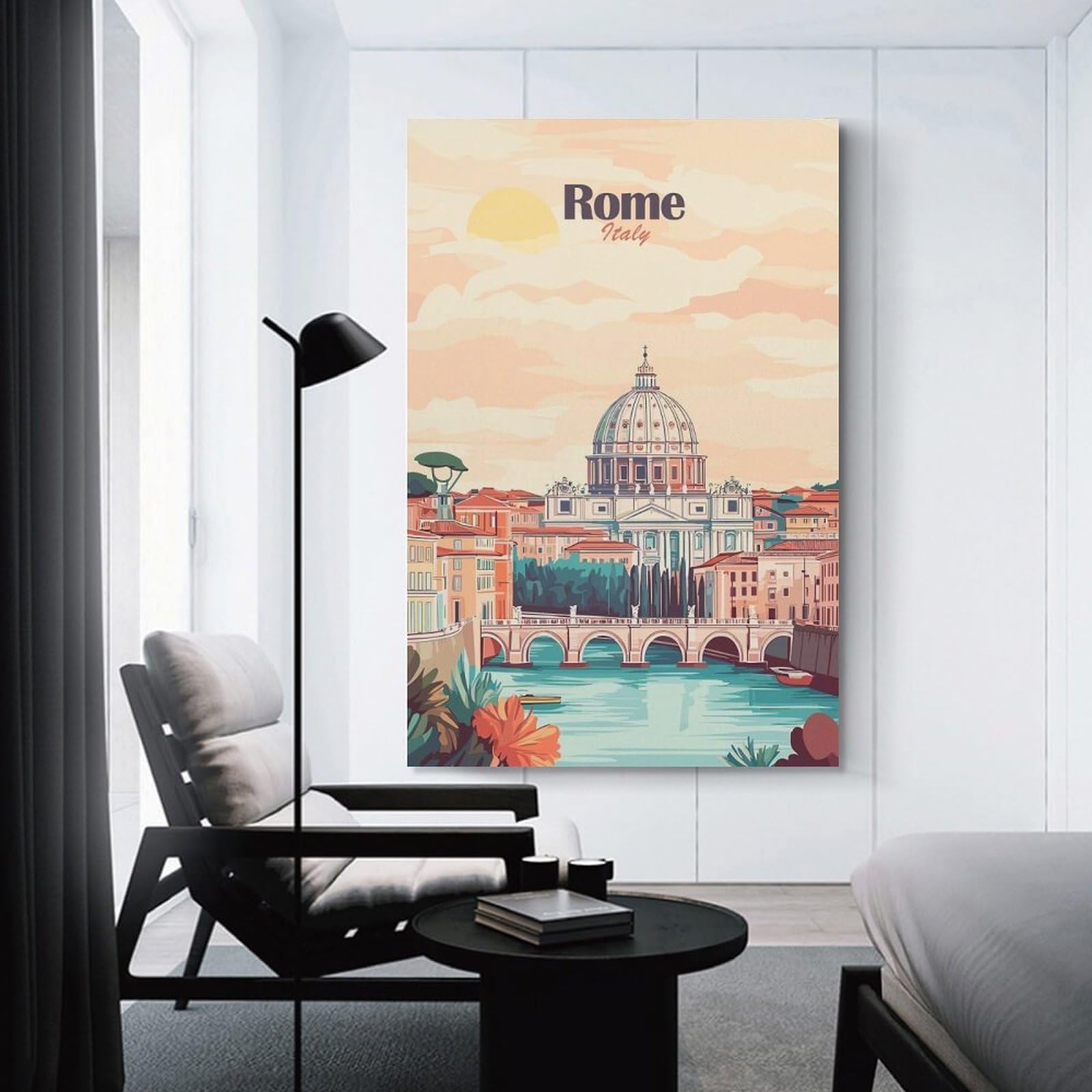 Junmoney Wall Picture Print Rome Italy Travel (3), 20x30inch(50x75cm), for Entrance Walls, Hall Decor Or Foyers, A Neat Decor Update for Hallways