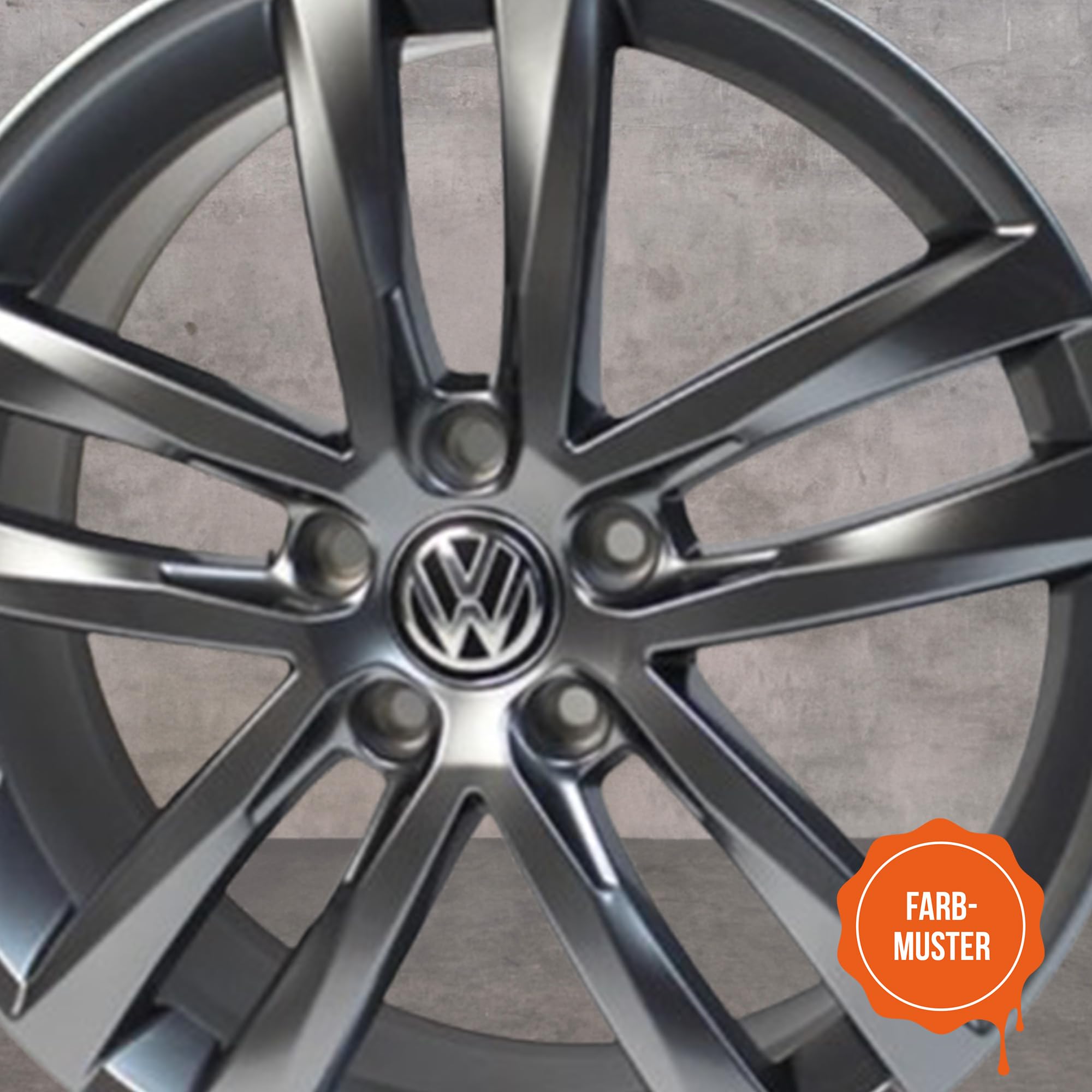 Felgenlack | passend für Farbton VW brilliantchrom L88Z BT | High-Solid | 1K Original OEM Felgenlack | Lackdose 1000 ml | für Reparatur- als auch Komplettlackierung