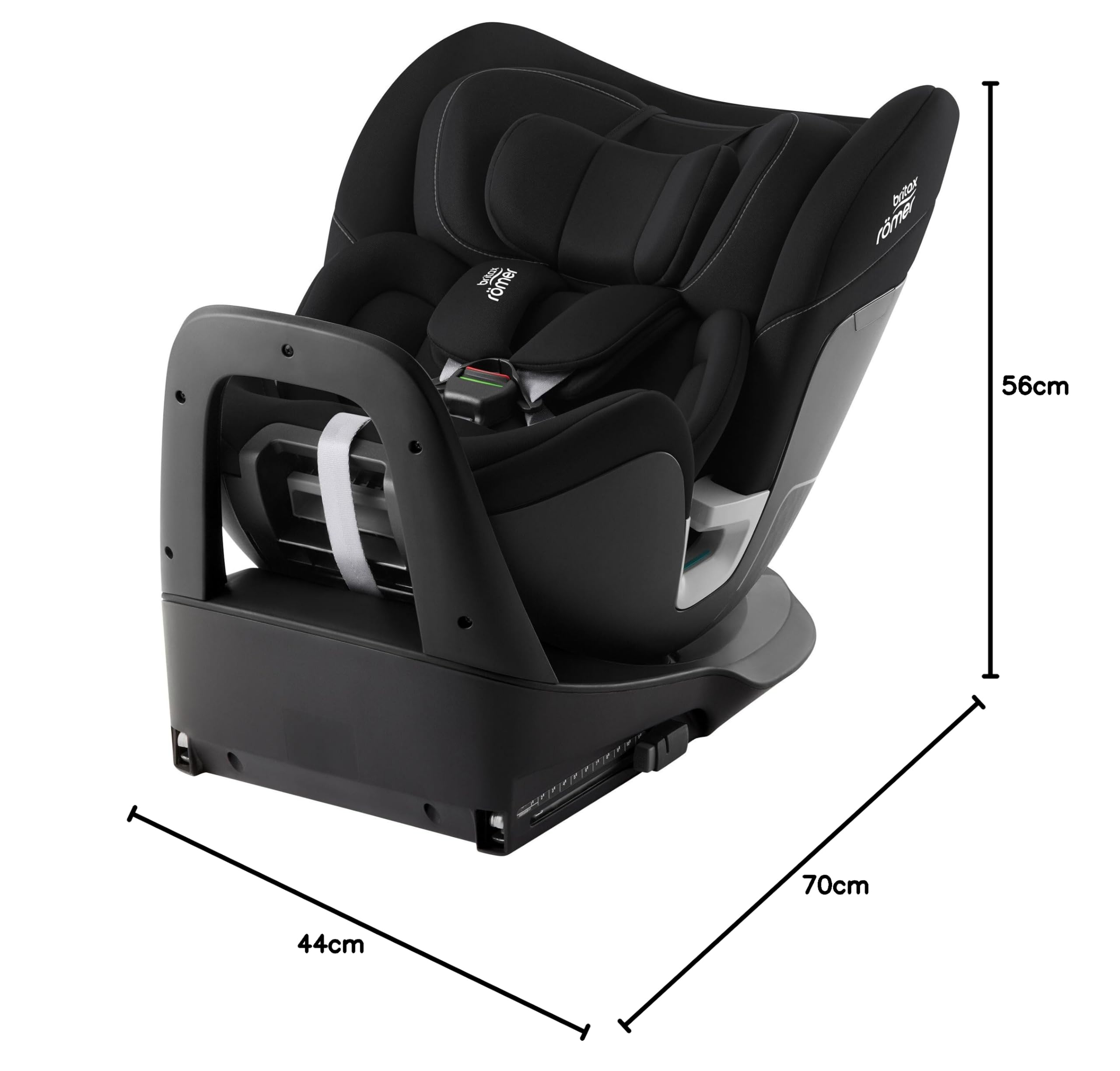 Silla de coche Britax Römer RIDER, para niños de 40 a 125 cm (i-Size) con ISOFIX y pata de apoyo, nacimiento - 7 años, Space Black
