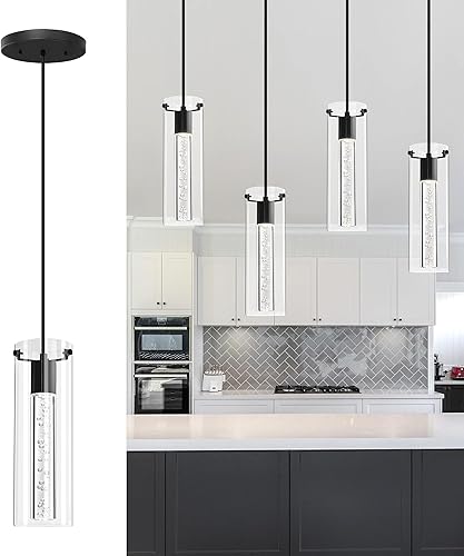 KAMLAM Candelabro Sputnik moderno de 6 luces, candelabros Sputnik negros y dorados, lámpara colgante de mediados de siglo ajustable en altura para