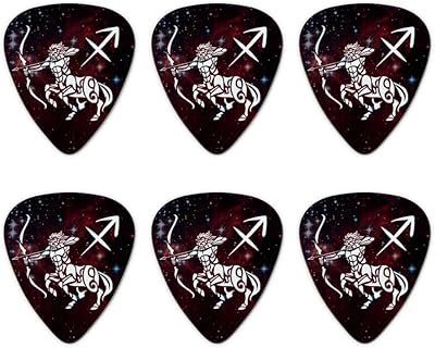 Sagittarius Archer Zodiac Sign Horoscope in Space Novelty Guitar Picks Medium Gauge - Set of 6