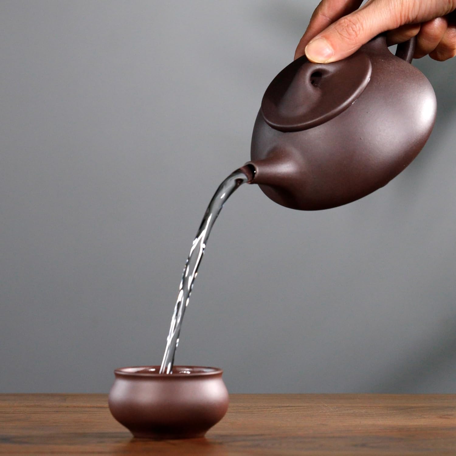Fine Zisha Teapot Series,Chinese Genuine Handmade Yixing Purple Clay Tea Pot 10.8 Oz with 2 Cups,Infuse Brew Kungfu Tea Maker -Shipiao Tea Set