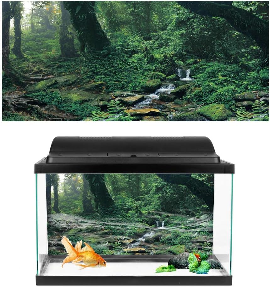 Amazon 水中ポスター 背景ポスター 装飾ステッカー Pvc製 3d効果 装飾用紙 水中バックグラウンド 緑の森背景 水槽 水族館 壁紙 カーテン テーブルクロス 装飾など用 Acouto バックグラウンド 背景 通販