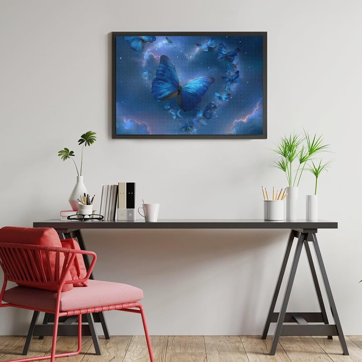 Butterfly Butterflies Print Puzzles for Adults 1000 PCS Wooden Jigsaw Puzzle Wall Decor Christmas