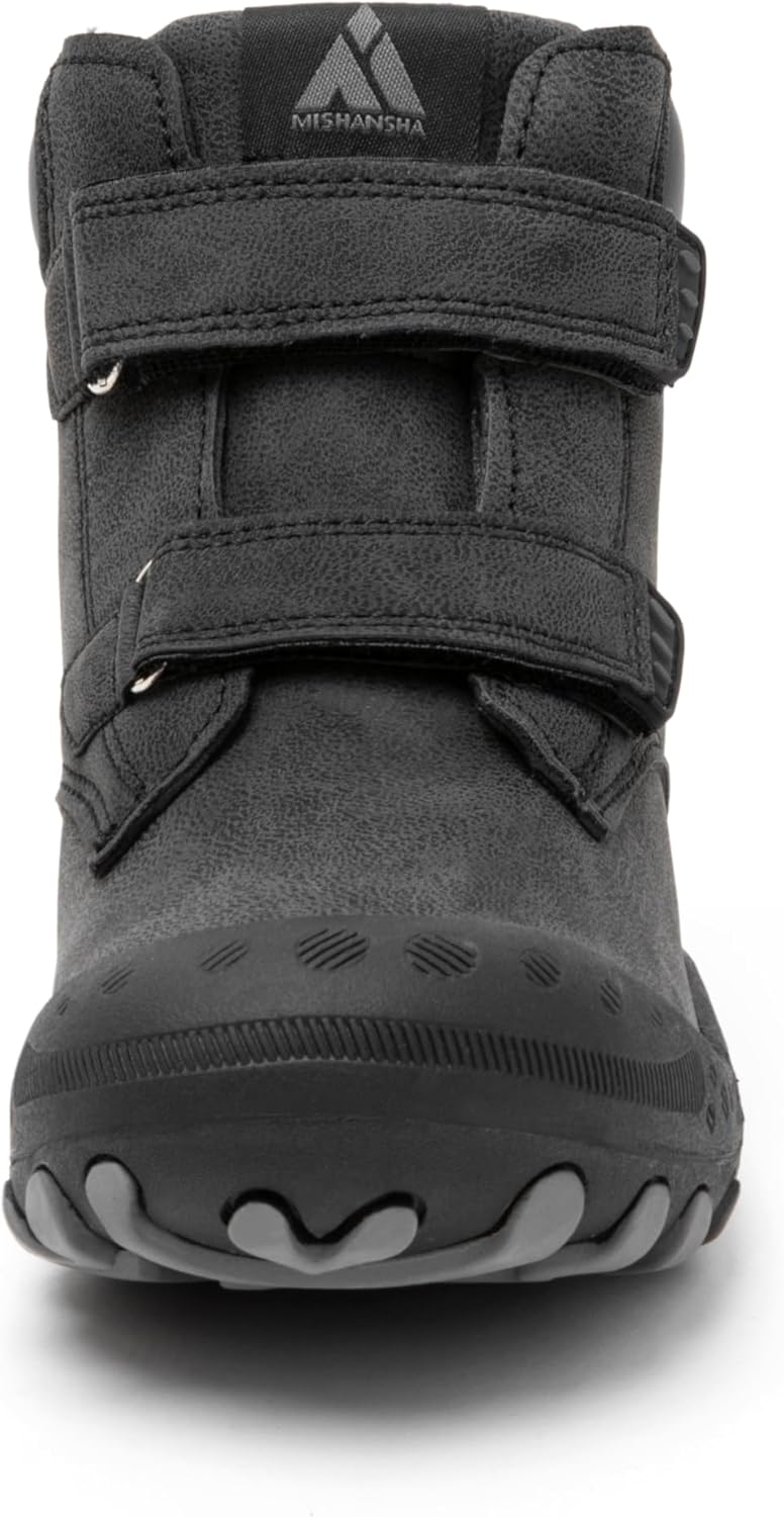 Mishansha Unisex-Child Outdoor Ankle Hiking Boots Boys Girls Trekking Walking Shoes with Hook and Loop - Image 3