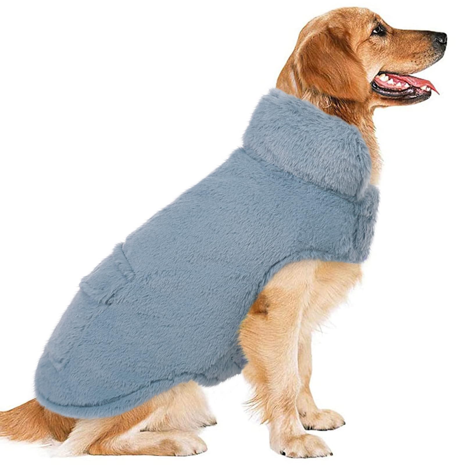 CITÉTOILE Cappottino Cani, Calda Cappotto Antivento per Cani, Giacca Invernale Calda, Giacca Antivento per Cani di Piccola Taglia Grande Media, Blu, XXL