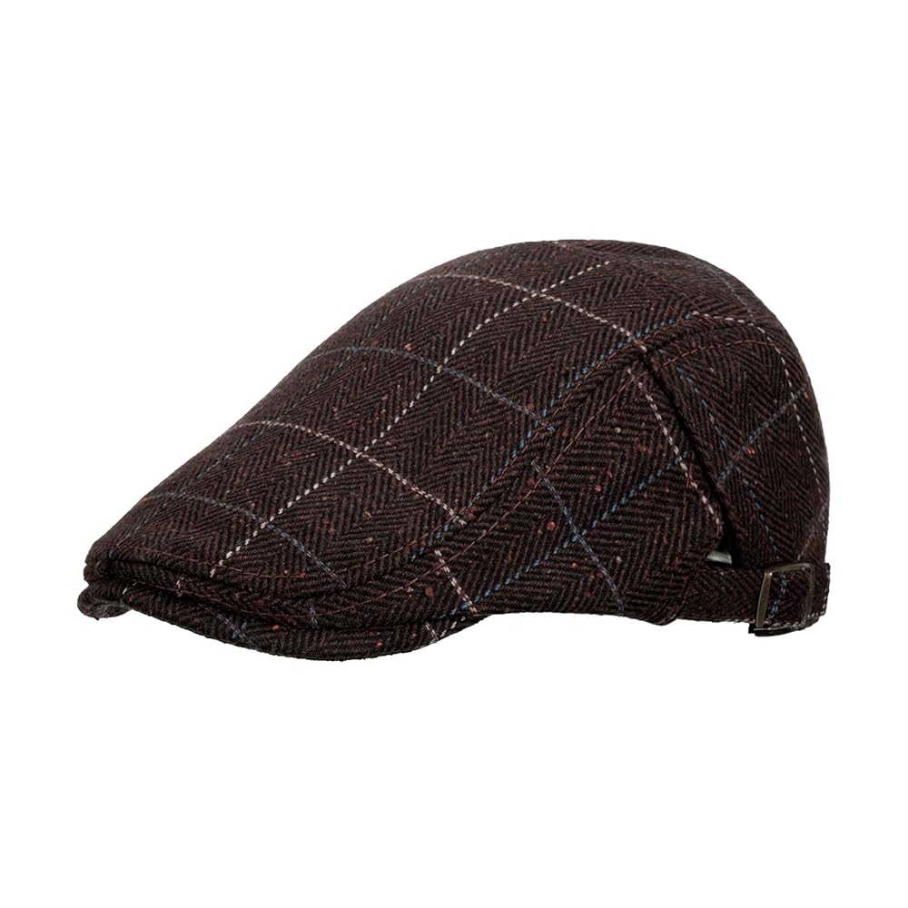 Generic Newsboy Cap for Men,Washing Flat Twill Cap Cotton