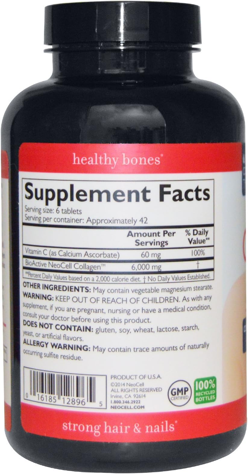 Super Collagen C, Type 1 And 3, 6, 000 Mg, 250 Tablets, Neocell