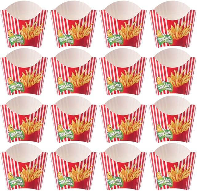 Cabilock 100Pcs Paper Food Box Disposable Snack Holder French Fry Box Holders Cups for Home Shop
