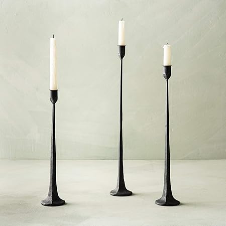 Amazon Com Willgail Set Of 3 Matte Black Candle Holders For Taper Candles Modern Decorative Candlestick Holder For Table Centerpiece For Wedding Dinning Party Fits Thick Led Candles Kitchen Dining