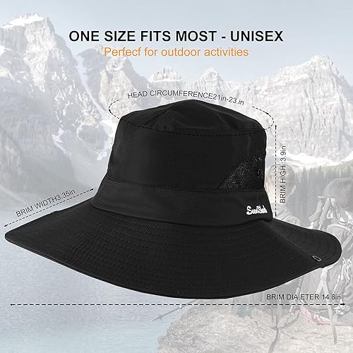 Miniatura 4 de Tutuko Sombreros de sol de ala ancha para mujer, plegables, protección UV, sombreros de pescador de playa, cola de caballo de malla, sombrero de