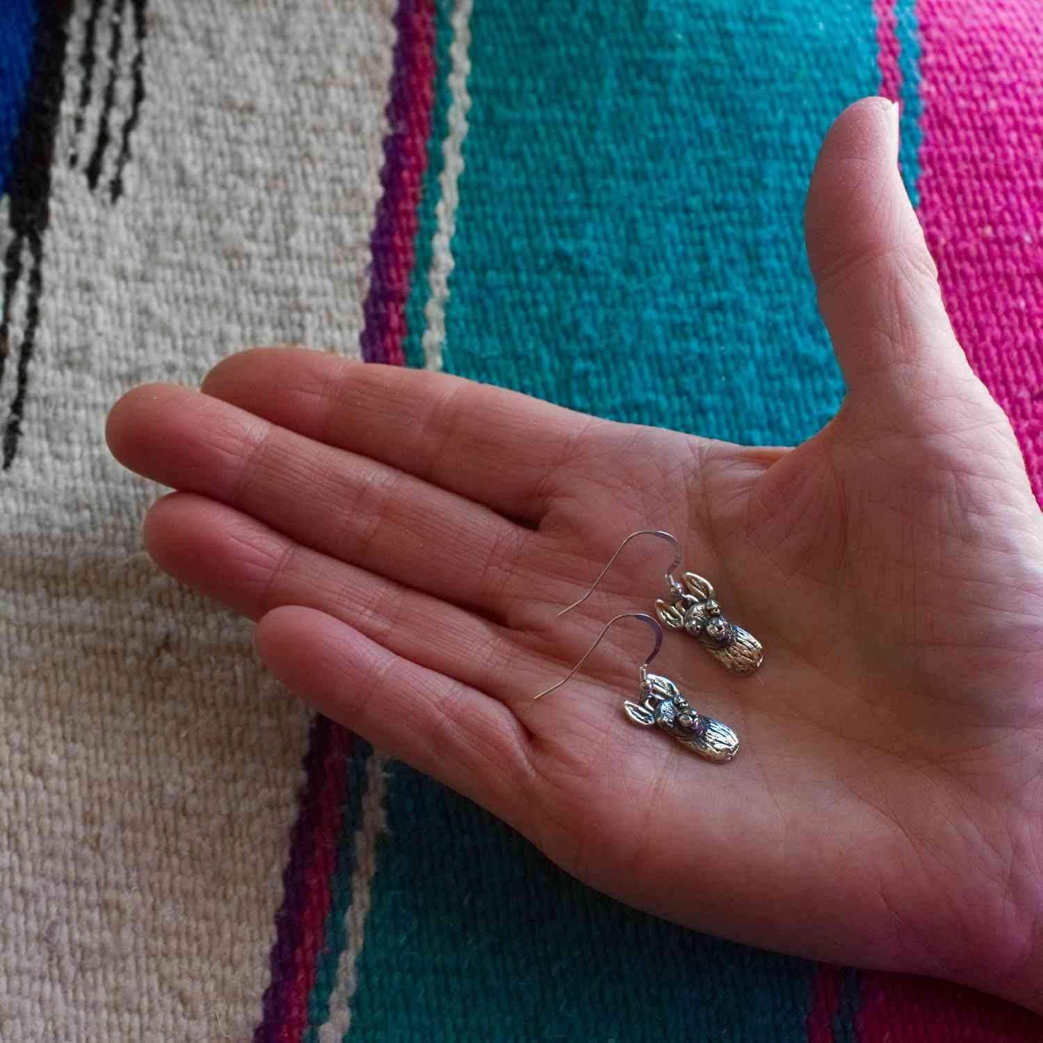 Sterling Silver Llama Earrings by The Magic Zoo