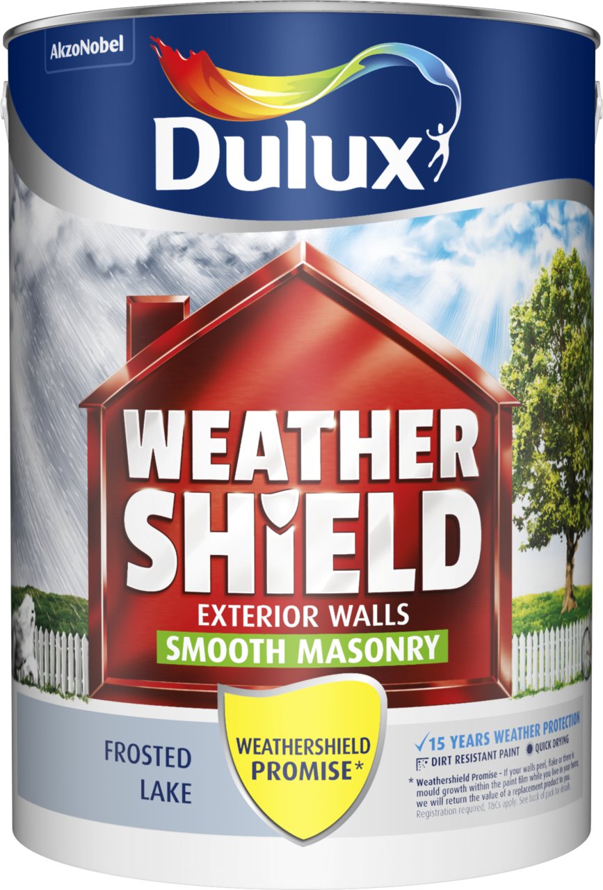 Dulux Weathershield Smooth Masonry Paint - Frosted Lake - 5L