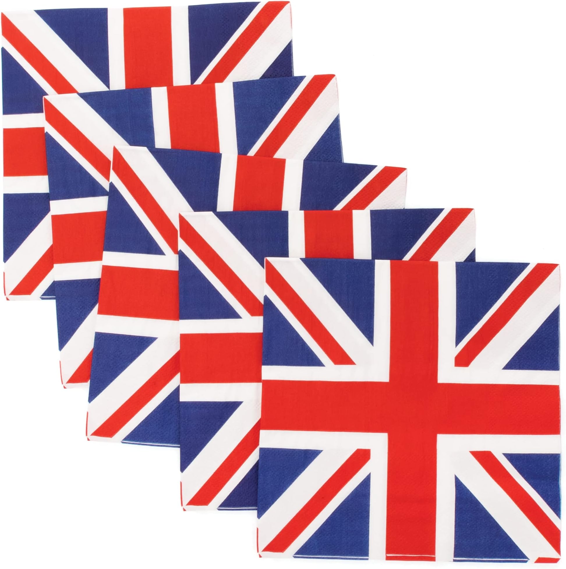 Union Jack Napkins 50 Pack Diamond Jubilee Party Serviettes