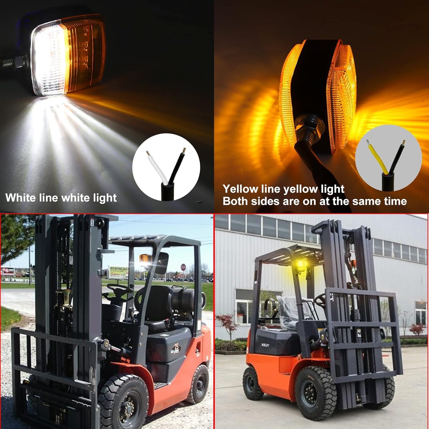 2 luci posteriori bifacciali per camion, rimorchio, stop, indicatori di direzione, luci di posizione dei freni, LED ambra/bianco 12V per camion, roulotte, furgoni, barche