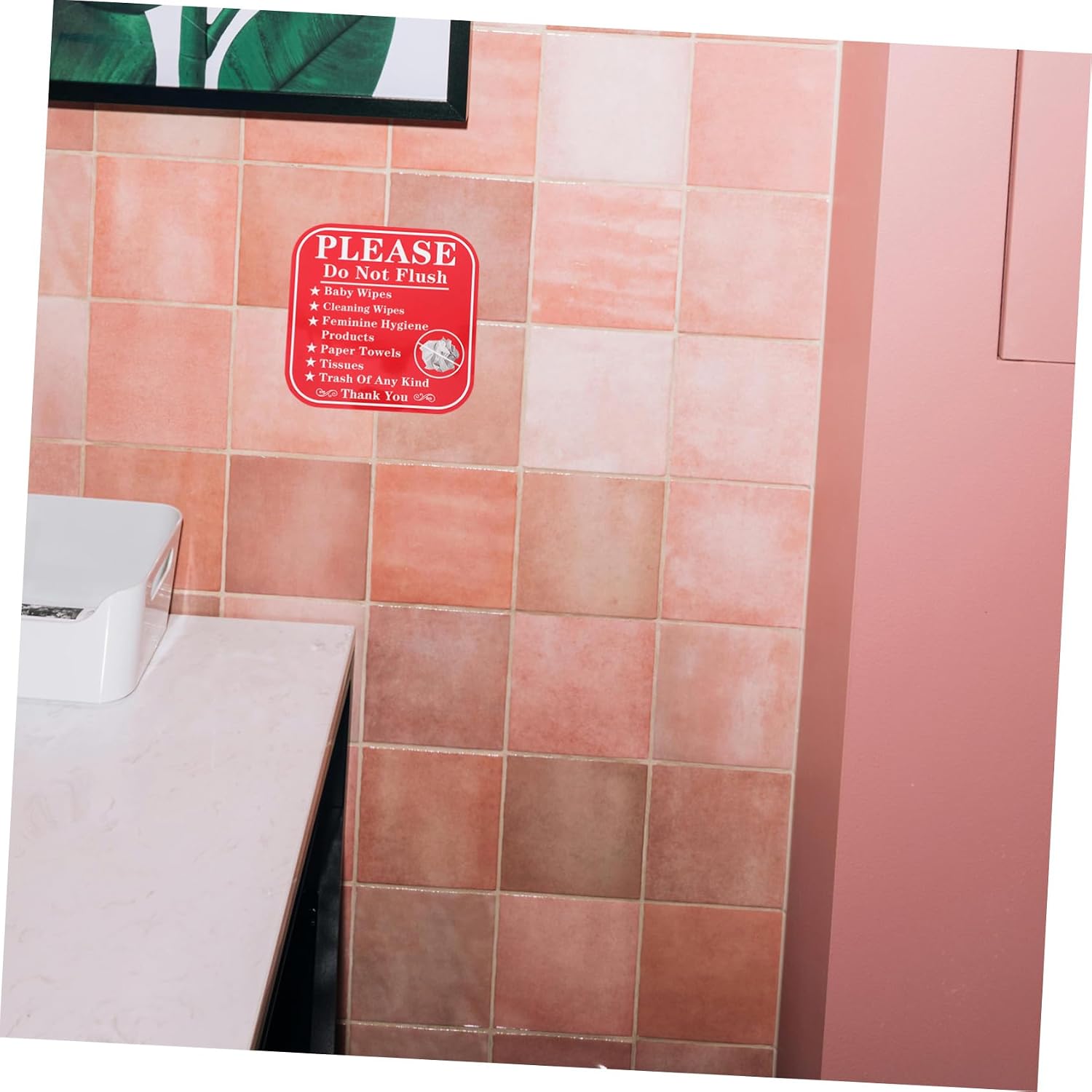 24pcs Toilet Sign Do Not Flush Stickers for Bathroom Unisex Rules Stickers Warning for Toilets