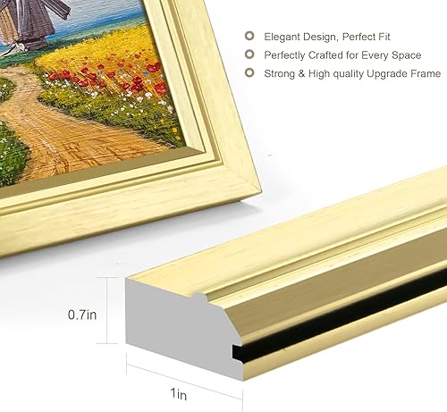 Vista 129 de GULETHUN Marco de fotos de 24 x 36 pulgadas, marco para póster blanco, decoración del hogar, marcos naturales de galería, formato horizontal