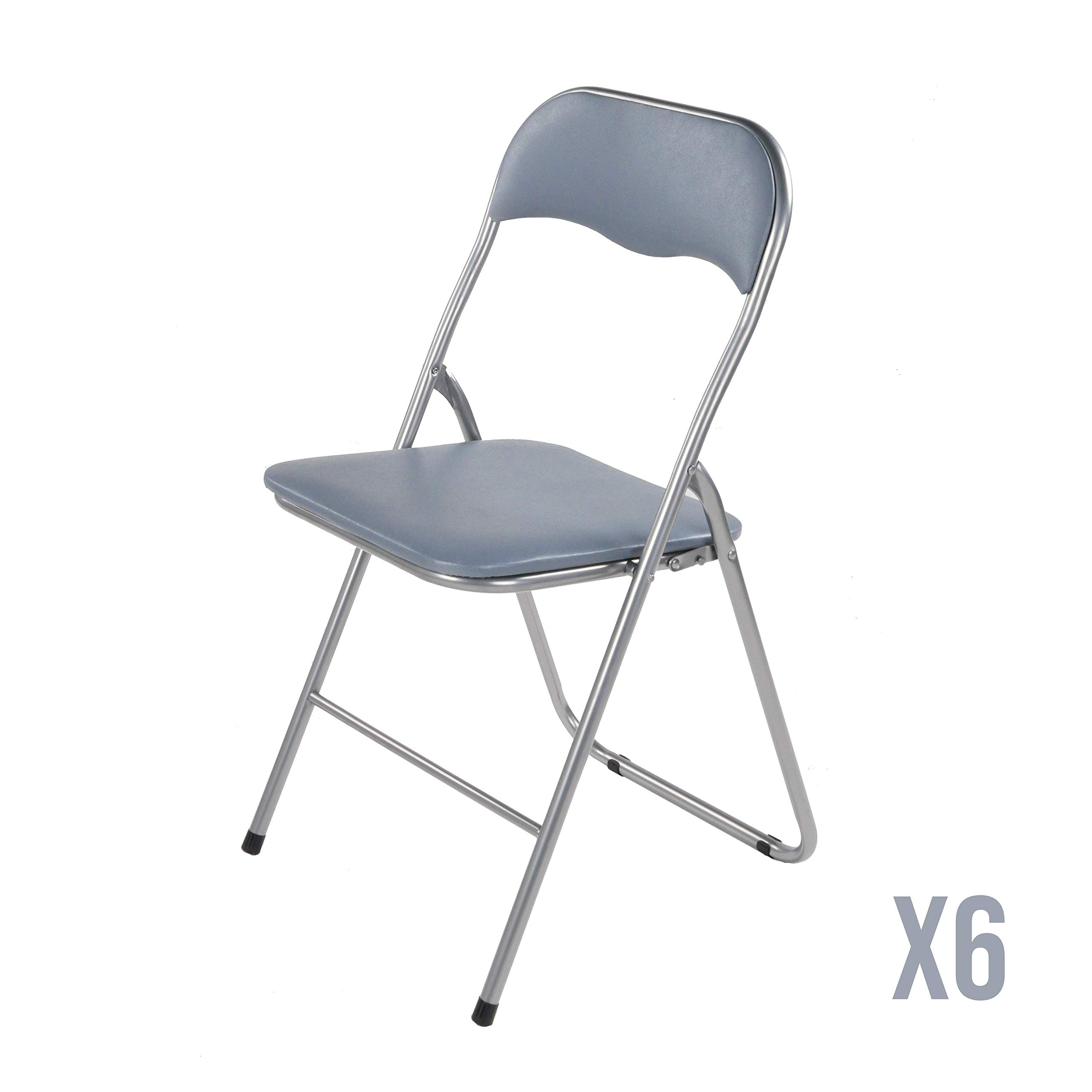 La Silla Española Sedia Pieghevole, PVC Alluminio, Medidas 78x43,5x46cm