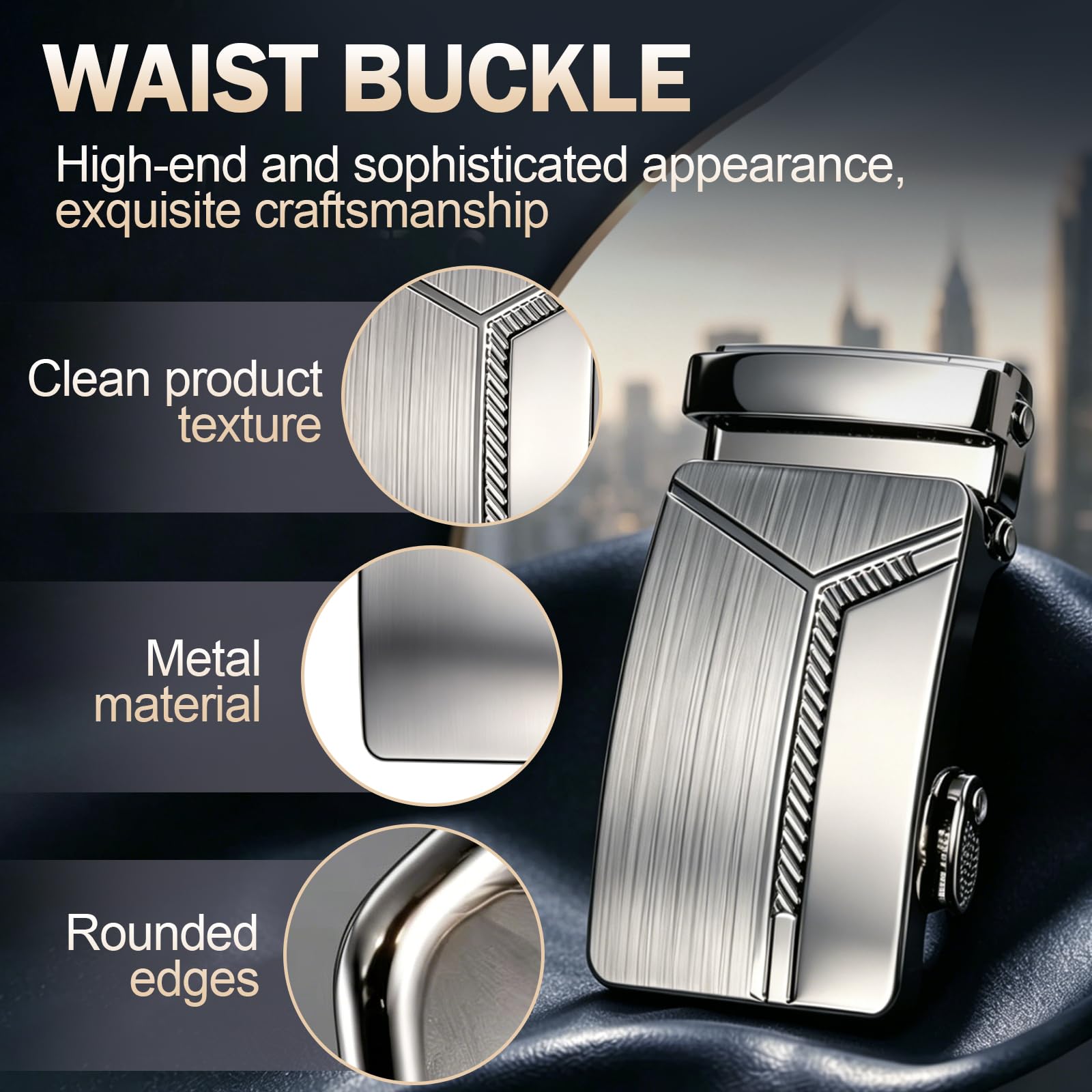 TINA.WIN 3 StüCk GüRtelschnalle Herren 40mm GüRtelschnallen Ratschen Automatik GüRtelschnalle Metall Wechselbare Belt Buckle FüR Jeans, Chino & Anzug Moderne GüRtelschnalle