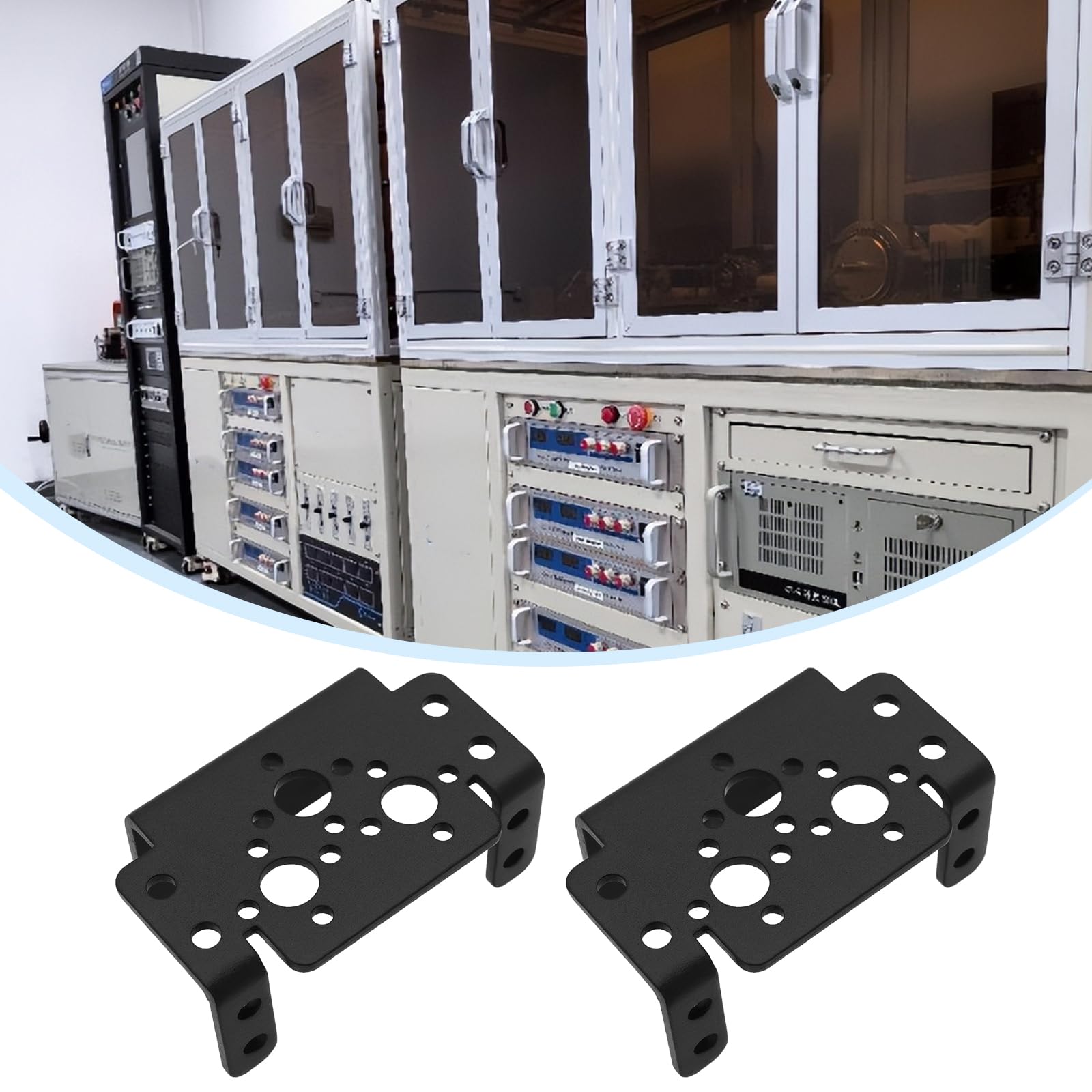 LT Easiyl 2PCS Aluminum Multifunction Servo Bracket 58x25.1x37mm Applicable to Servo Systems with Size 40x45x20mm for Robot Remote Control Models Black - Image 3