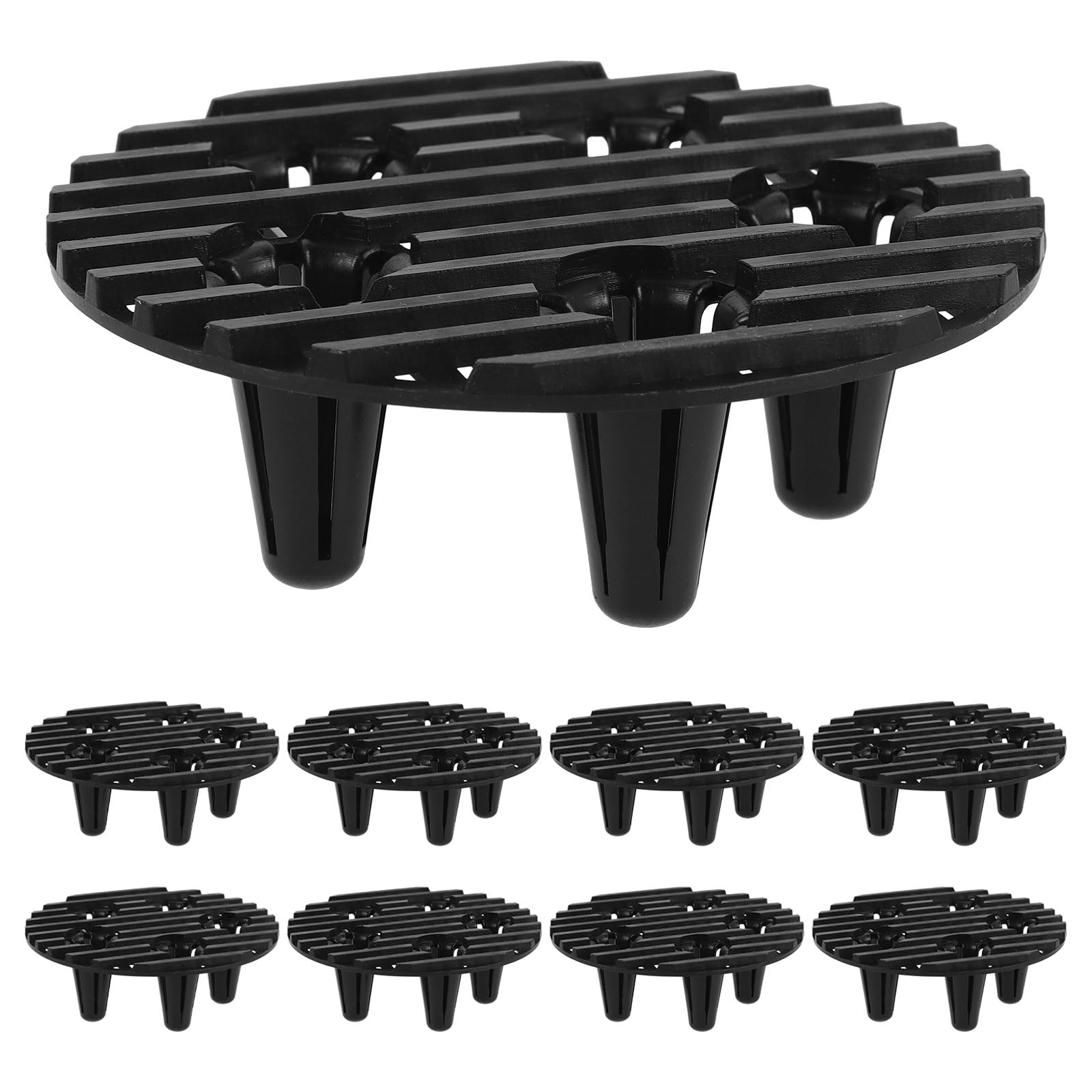 Support rond pour plante 10 cm plastique - Lot de 20 rehausseurs drainage extérieur