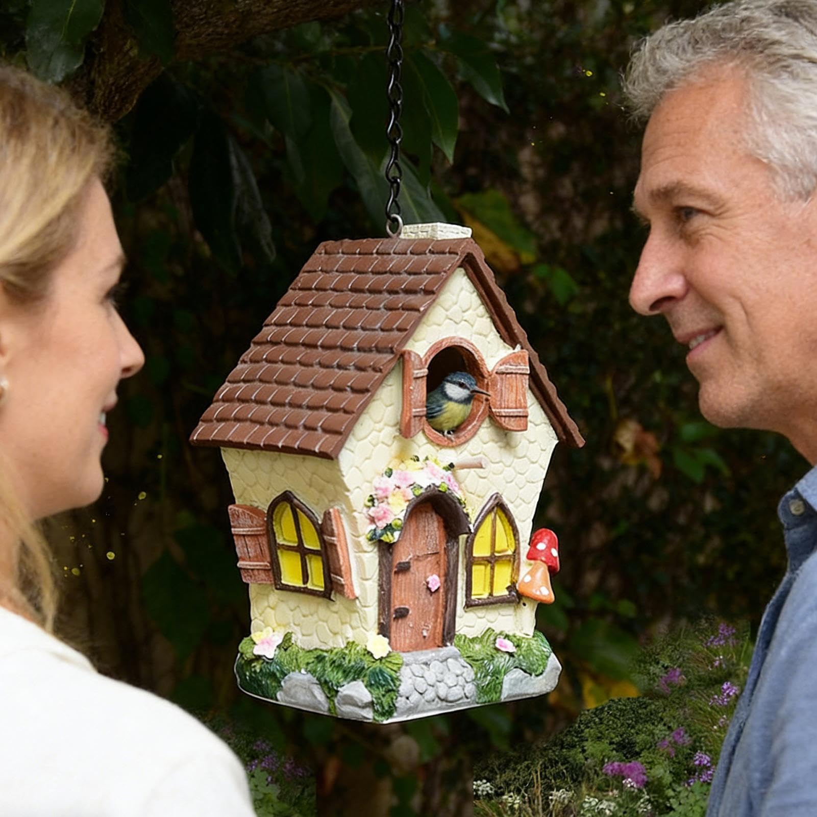 Casa para Pájaros de Exterior Refugio antiviento de 21 cm