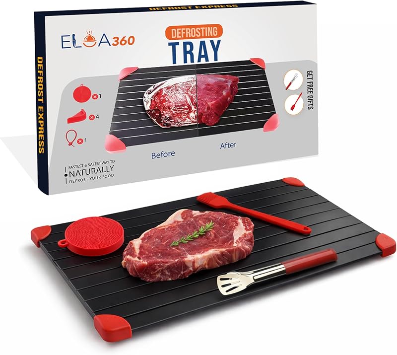 ELOA360 Fast Defrosting Tray for Frozen Meat, Natural Defrost Thawing Plate