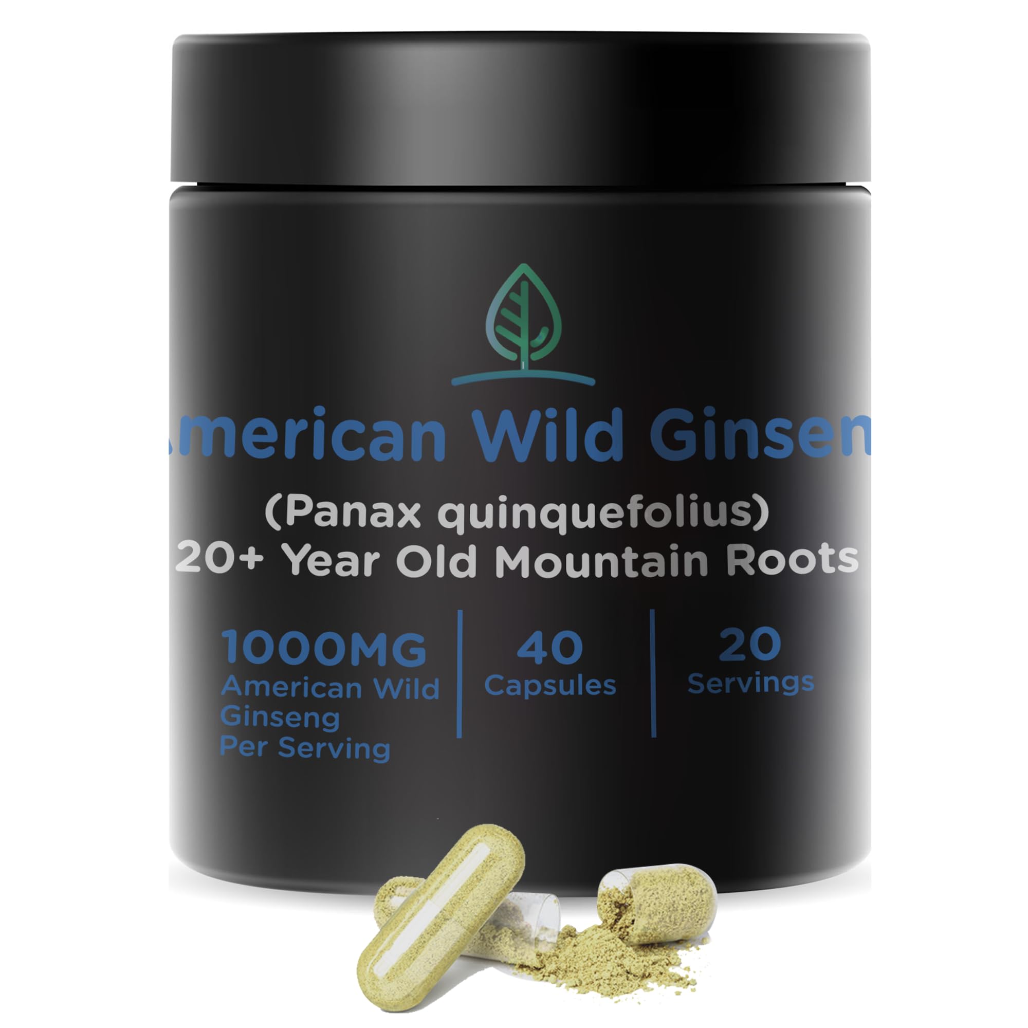Holistic Bin Wild American Ginseng Capsules