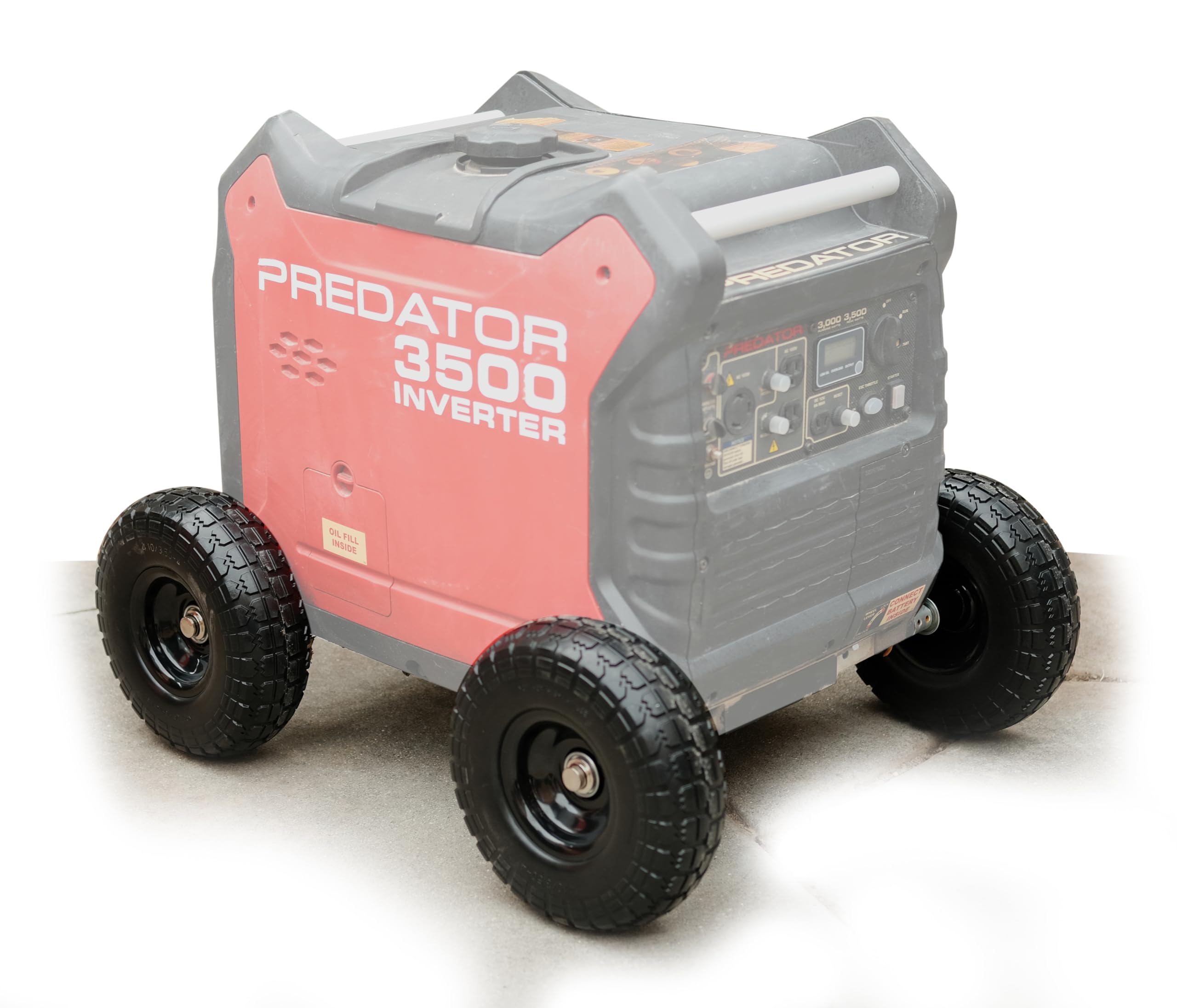 All Terrain Wheel Kit, Fits Predator 3500 Generator, Solid Never Flat Tires