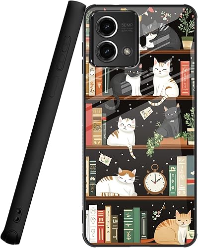 Miniatura 8 de Funda para Moto G Play 4G 2024 de 6.5 pulgadas, esquinas a prueba de golpes, parte trasera de vidrio, antiarañazos, funda protectora delgada y suave