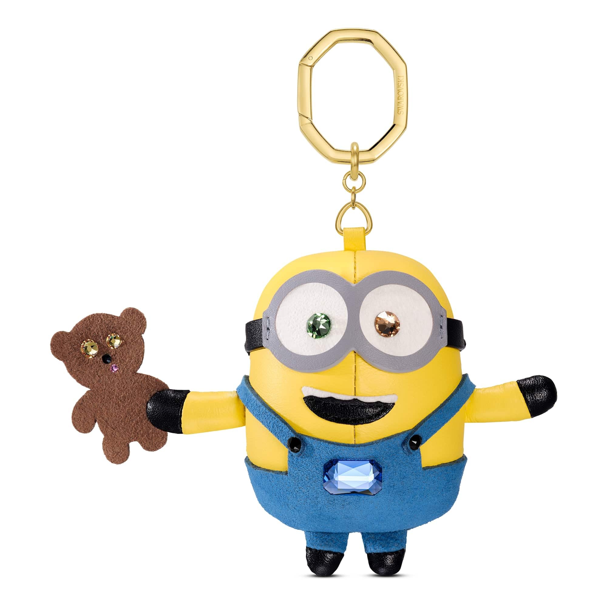 Swarovski Accessorio per borse Minions, Multicolore, Placcato color oro