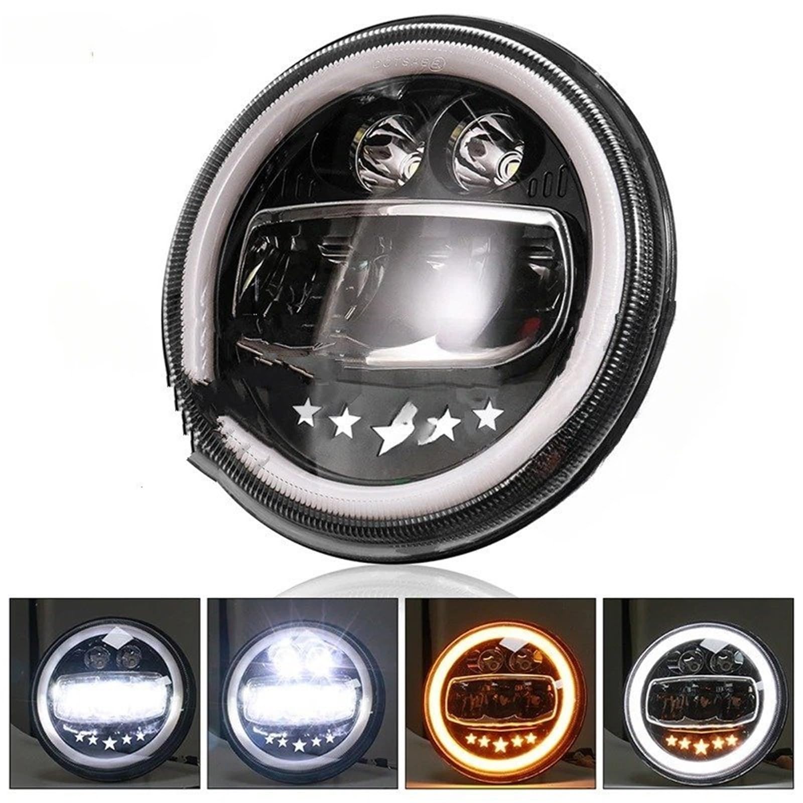 Antiniebla Moto Para Motocicletas Para Todoterreno Para Vehículos Faro 7 Pulgadas Para Wrangler LED