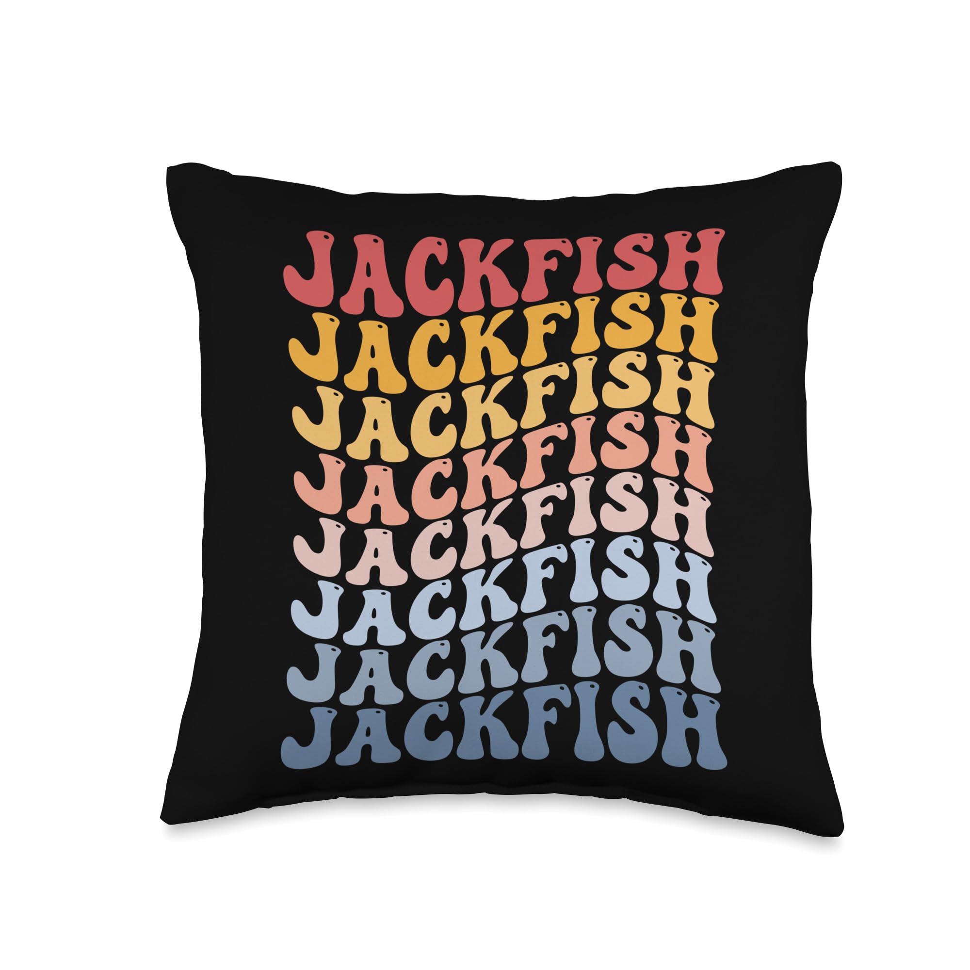 Jackfish Fish GiftsJackfish Groovy Retro Fish Throw Pillow, 16x16, Multicolor