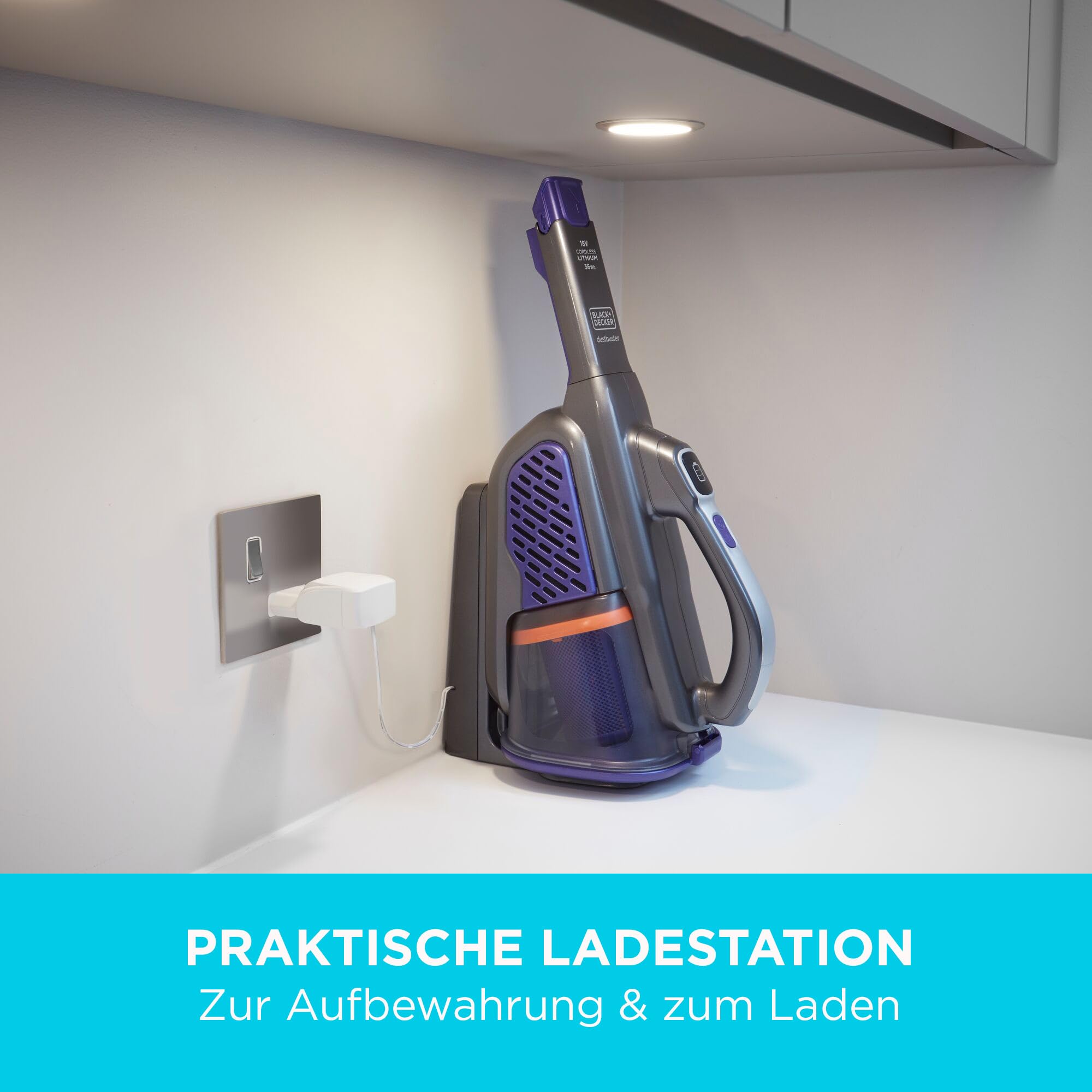 BLACK+DECKER Dustbuster Gen 11 Pet 18 V 2,0 Ah mit Ladestation, BHHV520BFP-QW