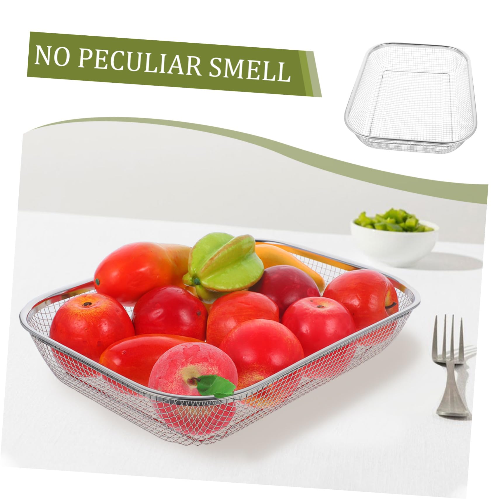 Colador Diseño Frutas Seguro de Inoxidable Acero y Práctico Resistente Filtrar Conveniente para Verduras y Alimentos Cocina